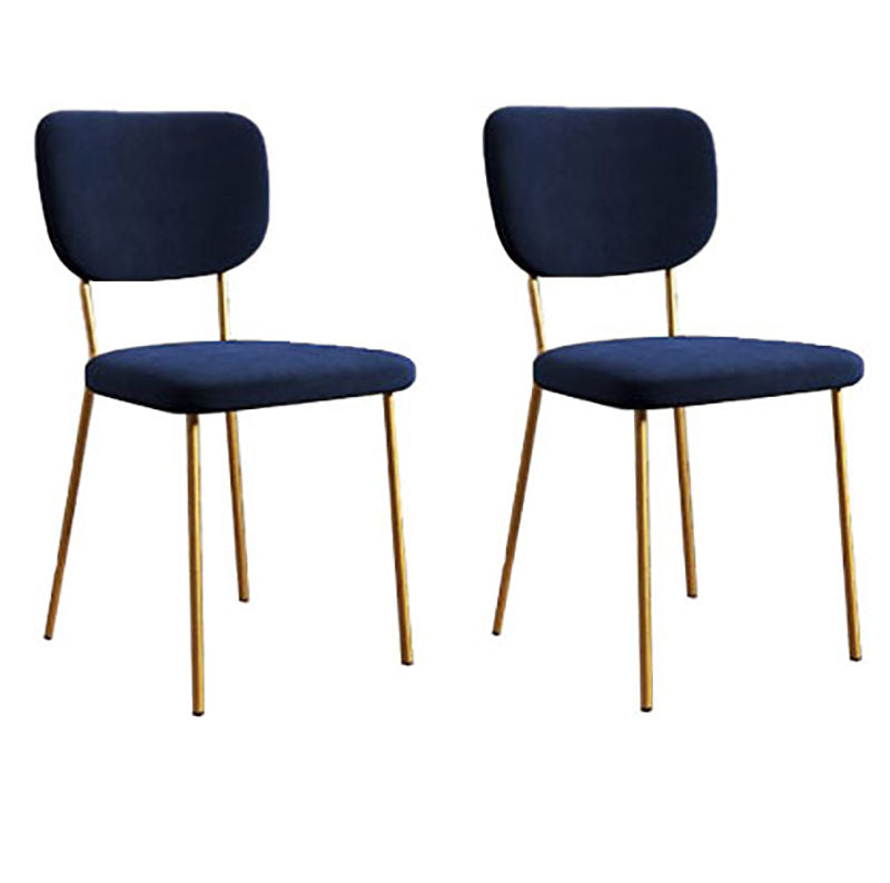 Nordic Metal Dining Room Chairs Open Back Dining Side Armless Chair for Restaurant (Set of 2) Blue Clearhalo ' kitchen&dining_furn' 'Dining Chairs' 'Dining Tables & Seating' 'dining_chair' 'furn' 'furn_dining_chair' 'Furniture' 'furniture_dining_chair' 'Kitchen & Dining Furniture' 'kitchen' 4096673