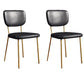 Nordic Metal Dining Room Chairs Open Back Dining Side Armless Chair for Restaurant (Set of 2) Gloss Black Clearhalo ' kitchen&dining_furn' 'Dining Chairs' 'Dining Tables & Seating' 'dining_chair' 'furn' 'furn_dining_chair' 'Furniture' 'furniture_dining_chair' 'Kitchen & Dining Furniture' 'kitchen' 4096675