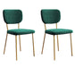 Nordic Metal Dining Room Chairs Open Back Dining Side Armless Chair for Restaurant (Set of 2) Green Clearhalo ' kitchen&dining_furn' 'Dining Chairs' 'Dining Tables & Seating' 'dining_chair' 'furn' 'furn_dining_chair' 'Furniture' 'furniture_dining_chair' 'Kitchen & Dining Furniture' 'kitchen' 4096676