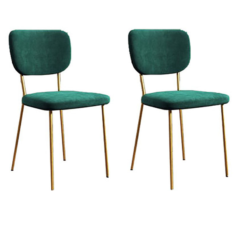 Nordic Metal Dining Room Chairs Open Back Dining Side Armless Chair for Restaurant (Set of 2) Green Clearhalo ' kitchen&dining_furn' 'Dining Chairs' 'Dining Tables & Seating' 'dining_chair' 'furn' 'furn_dining_chair' 'Furniture' 'furniture_dining_chair' 'Kitchen & Dining Furniture' 'kitchen' 4096676