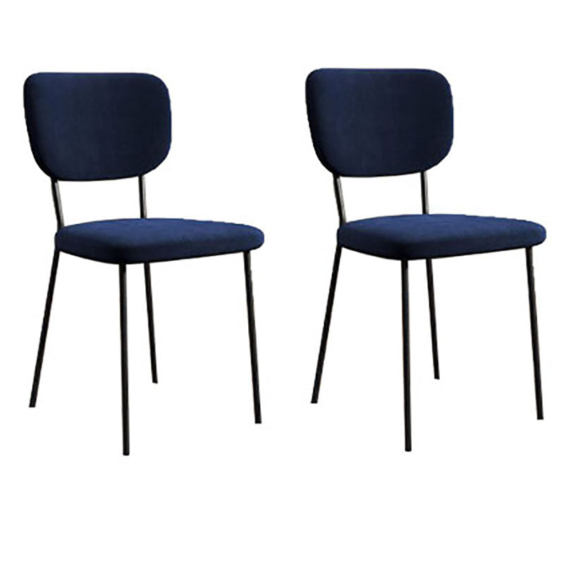 Nordic Metal Dining Room Chairs Open Back Dining Side Armless Chair for Restaurant (Set of 2) Dark Blue Clearhalo ' kitchen&dining_furn' 'Dining Chairs' 'Dining Tables & Seating' 'dining_chair' 'furn' 'furn_dining_chair' 'Furniture' 'furniture_dining_chair' 'Kitchen & Dining Furniture' 'kitchen' 4096679
