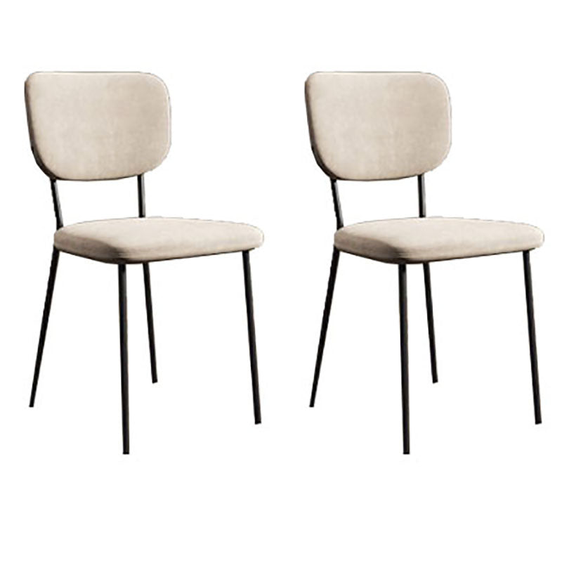 Nordic Metal Dining Room Chairs Open Back Dining Side Armless Chair for Restaurant (Set of 2) Textured White Clearhalo ' kitchen&dining_furn' 'Dining Chairs' 'Dining Tables & Seating' 'dining_chair' 'furn' 'furn_dining_chair' 'Furniture' 'furniture_dining_chair' 'Kitchen & Dining Furniture' 'kitchen' 4096682