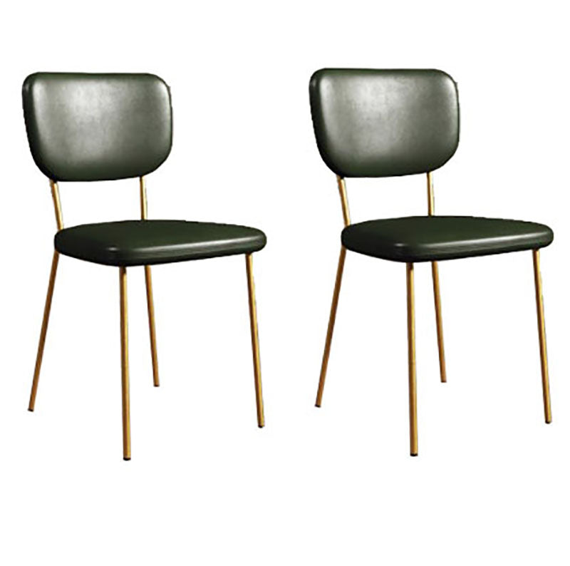 Nordic Metal Dining Room Chairs Open Back Dining Side Armless Chair for Restaurant (Set of 2) Dark Green Clearhalo ' kitchen&dining_furn' 'Dining Chairs' 'Dining Tables & Seating' 'dining_chair' 'furn' 'furn_dining_chair' 'Furniture' 'furniture_dining_chair' 'Kitchen & Dining Furniture' 'kitchen' 4096684