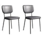 Nordic Metal Dining Room Chairs Open Back Dining Side Armless Chair for Restaurant (Set of 2) Grey Clearhalo ' kitchen&dining_furn' 'Dining Chairs' 'Dining Tables & Seating' 'dining_chair' 'furn' 'furn_dining_chair' 'Furniture' 'furniture_dining_chair' 'Kitchen & Dining Furniture' 'kitchen' 4096685
