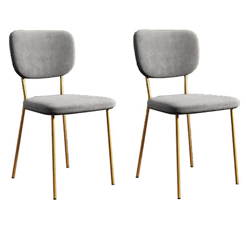 Nordic Metal Dining Room Chairs Open Back Dining Side Armless Chair for Restaurant (Set of 2) Light Gray Clearhalo ' kitchen&dining_furn' 'Dining Chairs' 'Dining Tables & Seating' 'dining_chair' 'furn' 'furn_dining_chair' 'Furniture' 'furniture_dining_chair' 'Kitchen & Dining Furniture' 'kitchen' 4096686