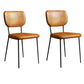 Nordic Metal Dining Room Chairs Open Back Dining Side Armless Chair for Restaurant (Set of 2) Dark Yellow Clearhalo ' kitchen&dining_furn' 'Dining Chairs' 'Dining Tables & Seating' 'dining_chair' 'furn' 'furn_dining_chair' 'Furniture' 'furniture_dining_chair' 'Kitchen & Dining Furniture' 'kitchen' 4096687