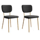 Nordic Metal Dining Room Chairs Open Back Dining Side Armless Chair for Restaurant (Set of 2) Black Clearhalo ' kitchen&dining_furn' 'Dining Chairs' 'Dining Tables & Seating' 'dining_chair' 'furn' 'furn_dining_chair' 'Furniture' 'furniture_dining_chair' 'Kitchen & Dining Furniture' 'kitchen' 4096689