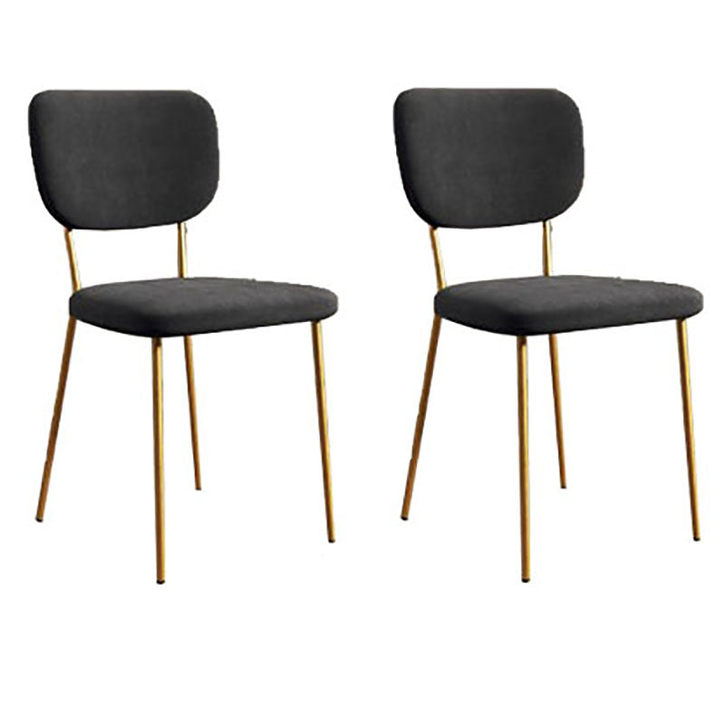 Nordic Metal Dining Room Chairs Open Back Dining Side Armless Chair for Restaurant (Set of 2) Black Clearhalo ' kitchen&dining_furn' 'Dining Chairs' 'Dining Tables & Seating' 'dining_chair' 'furn' 'furn_dining_chair' 'Furniture' 'furniture_dining_chair' 'Kitchen & Dining Furniture' 'kitchen' 4096689