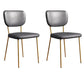 Nordic Metal Dining Room Chairs Open Back Dining Side Armless Chair for Restaurant (Set of 2) Smoke Gray Clearhalo ' kitchen&dining_furn' 'Dining Chairs' 'Dining Tables & Seating' 'dining_chair' 'furn' 'furn_dining_chair' 'Furniture' 'furniture_dining_chair' 'Kitchen & Dining Furniture' 'kitchen' 4096692