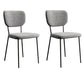 Nordic Metal Dining Room Chairs Open Back Dining Side Armless Chair for Restaurant (Set of 2) Silver Gray Clearhalo ' kitchen&dining_furn' 'Dining Chairs' 'Dining Tables & Seating' 'dining_chair' 'furn' 'furn_dining_chair' 'Furniture' 'furniture_dining_chair' 'Kitchen & Dining Furniture' 'kitchen' 4096693