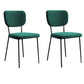 Nordic Metal Dining Room Chairs Open Back Dining Side Armless Chair for Restaurant (Set of 2) Army Green Clearhalo ' kitchen&dining_furn' 'Dining Chairs' 'Dining Tables & Seating' 'dining_chair' 'furn' 'furn_dining_chair' 'Furniture' 'furniture_dining_chair' 'Kitchen & Dining Furniture' 'kitchen' 4096694