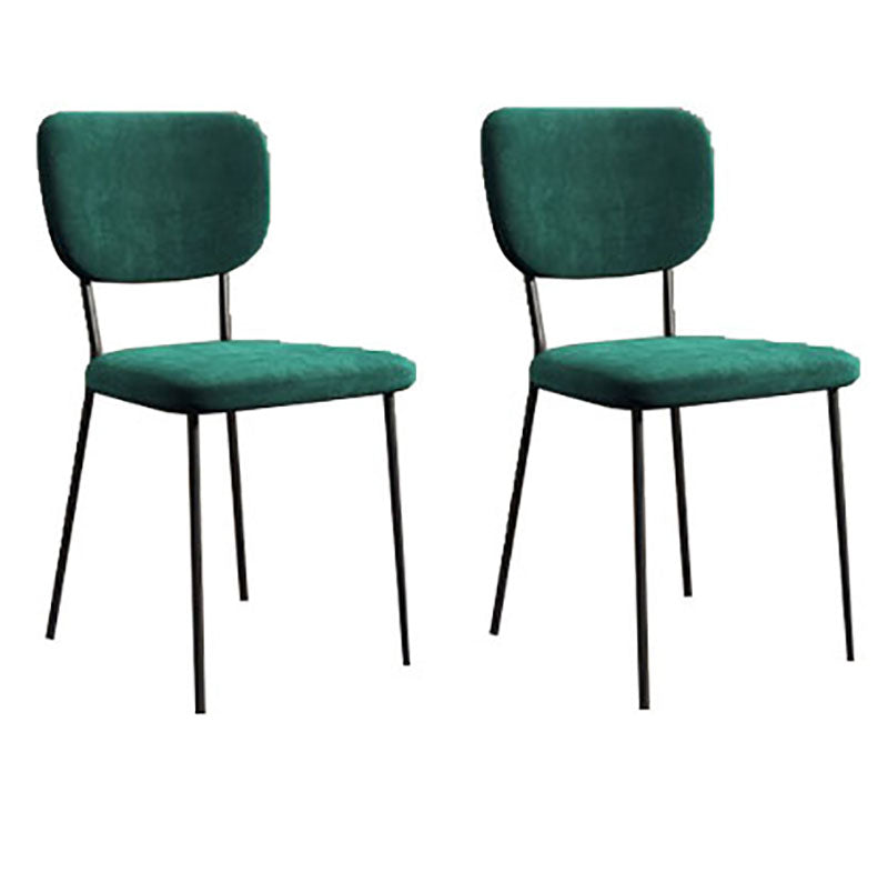 Nordic Metal Dining Room Chairs Open Back Dining Side Armless Chair for Restaurant (Set of 2) Army Green Clearhalo ' kitchen&dining_furn' 'Dining Chairs' 'Dining Tables & Seating' 'dining_chair' 'furn' 'furn_dining_chair' 'Furniture' 'furniture_dining_chair' 'Kitchen & Dining Furniture' 'kitchen' 4096694