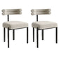 Designer Style Velvet Cafe Side Chair Cool Colors Open Dining Chair (Set of 2) Off-White Clearhalo ' kitchen&dining_furn' 'Dining Chairs' 'Dining Tables & Seating' 'dining_chair' 'furn' 'furn_dining_chair' 'Furniture' 'furniture_dining_chair' 'Kitchen & Dining Furniture' 'kitchen' 4096698