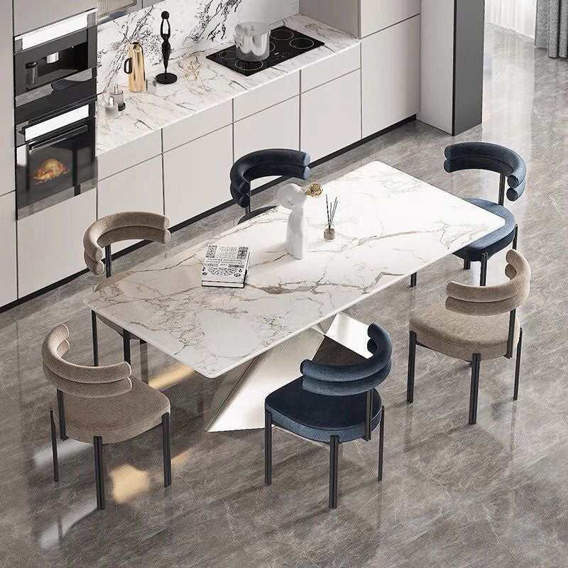 Designer Style Velvet Cafe Side Chair Cool Colors Open Dining Chair (Set of 2) Clearhalo ' kitchen&dining_furn' 'Dining Chairs' 'Dining Tables & Seating' 'dining_chair' 'furn' 'furn_dining_chair' 'Furniture' 'furniture_dining_chair' 'Kitchen & Dining Furniture' 'kitchen' 4096702