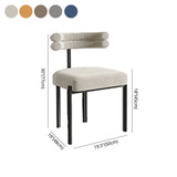 Designer Style Velvet Cafe Side Chair Cool Colors Open Dining Chair (Set of 2) Clearhalo ' kitchen&dining_furn' 'Dining Chairs' 'Dining Tables & Seating' 'dining_chair' 'furn' 'furn_dining_chair' 'Furniture' 'furniture_dining_chair' 'Kitchen & Dining Furniture' 'kitchen' 4096713