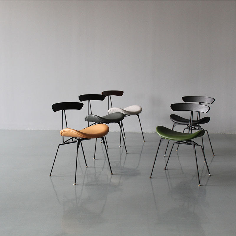 Industrial Upholstered Dining Room Side Chair Matte Finish Open Back Dining Chair Clearhalo ' kitchen&dining_furn' 'Dining Chairs' 'Dining Tables & Seating' 'dining_chair' 'furn' 'furn_dining_chair' 'Furniture' 'furniture_dining_chair' 'Kitchen & Dining Furniture' 'kitchen' 4096717