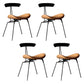 Industrial Upholstered Dining Room Side Chair Matte Finish Open Back Dining Chair Orange 4 Piece Set Clearhalo ' kitchen&dining_furn' 'Dining Chairs' 'Dining Tables & Seating' 'dining_chair' 'furn' 'furn_dining_chair' 'Furniture' 'furniture_dining_chair' 'Kitchen & Dining Furniture' 'kitchen' 4096724