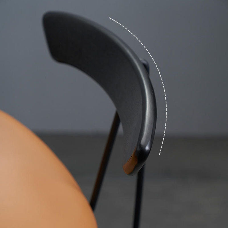 Industrial Upholstered Dining Room Side Chair Matte Finish Open Back Dining Chair Clearhalo ' kitchen&dining_furn' 'Dining Chairs' 'Dining Tables & Seating' 'dining_chair' 'furn' 'furn_dining_chair' 'Furniture' 'furniture_dining_chair' 'Kitchen & Dining Furniture' 'kitchen' 4096726