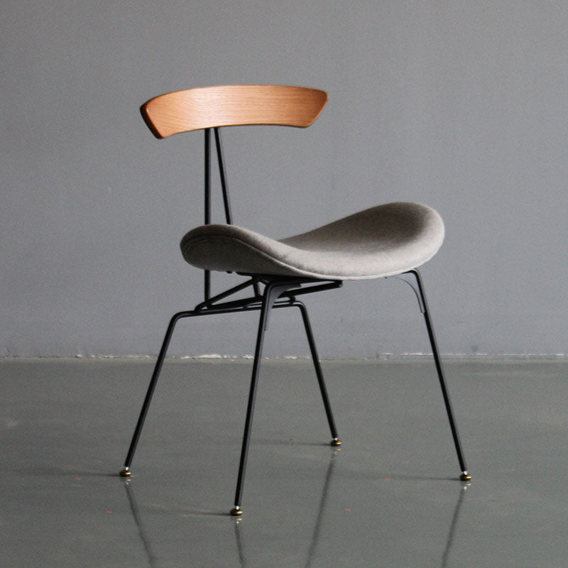 Industrial Upholstered Dining Room Side Chair Matte Finish Open Back Dining Chair Beige 1 Piece Clearhalo ' kitchen&dining_furn' 'Dining Chairs' 'Dining Tables & Seating' 'dining_chair' 'furn' 'furn_dining_chair' 'Furniture' 'furniture_dining_chair' 'Kitchen & Dining Furniture' 'kitchen' 4096727