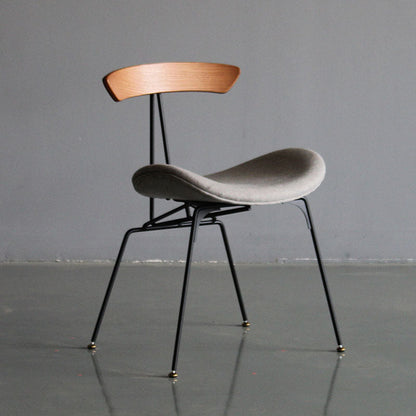 Industrial Upholstered Dining Room Side Chair Matte Finish Open Back Dining Chair Beige 1 Piece Clearhalo ' kitchen&dining_furn' 'Dining Chairs' 'Dining Tables & Seating' 'dining_chair' 'furn' 'furn_dining_chair' 'Furniture' 'furniture_dining_chair' 'Kitchen & Dining Furniture' 'kitchen' 4096727