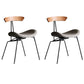 Industrial Upholstered Dining Room Side Chair Matte Finish Open Back Dining Chair Beige 2 Piece Set Clearhalo ' kitchen&dining_furn' 'Dining Chairs' 'Dining Tables & Seating' 'dining_chair' 'furn' 'furn_dining_chair' 'Furniture' 'furniture_dining_chair' 'Kitchen & Dining Furniture' 'kitchen' 4096728