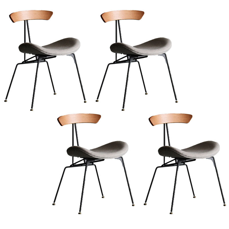 Industrial Upholstered Dining Room Side Chair Matte Finish Open Back Dining Chair Beige 4 Piece Set Clearhalo ' kitchen&dining_furn' 'Dining Chairs' 'Dining Tables & Seating' 'dining_chair' 'furn' 'furn_dining_chair' 'Furniture' 'furniture_dining_chair' 'Kitchen & Dining Furniture' 'kitchen' 4096730