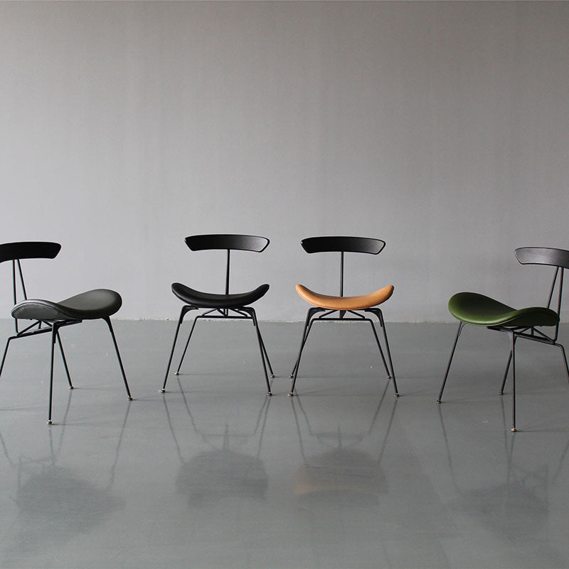 Industrial Upholstered Dining Room Side Chair Matte Finish Open Back Dining Chair Clearhalo ' kitchen&dining_furn' 'Dining Chairs' 'Dining Tables & Seating' 'dining_chair' 'furn' 'furn_dining_chair' 'Furniture' 'furniture_dining_chair' 'Kitchen & Dining Furniture' 'kitchen' 4096735