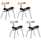 Industrial Upholstered Dining Room Side Chair Matte Finish Open Back Dining Chair Dark Gray 4 Piece Set Clearhalo ' kitchen&dining_furn' 'Dining Chairs' 'Dining Tables & Seating' 'dining_chair' 'furn' 'furn_dining_chair' 'Furniture' 'furniture_dining_chair' 'Kitchen & Dining Furniture' 'kitchen' 4096739