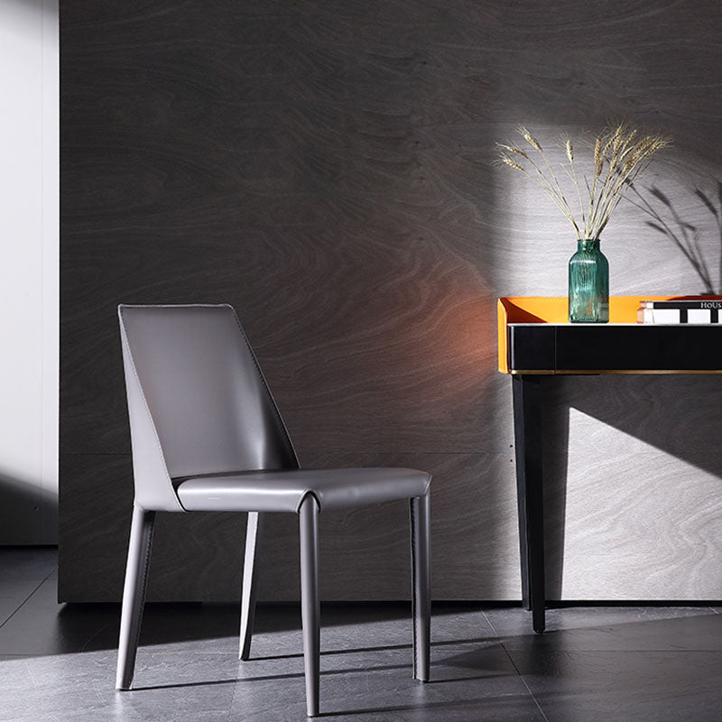 Saddle Leather Designer Style Home Side Chair Parsons Matte Finish Dining Chair (Set of 2) Clearhalo ' kitchen&dining_furn' 'Dining Chairs' 'Dining Tables & Seating' 'dining_chair' 'furn' 'furn_dining_chair' 'Furniture' 'furniture_dining_chair' 'Kitchen & Dining Furniture' 'kitchen' 4096745