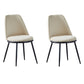Velvet Scandinavian Dining Room Side Chair Parsons Matte Finish Dining Chair Off-White 2 Piece Set Black Clearhalo ' kitchen&dining_furn' 'Dining Chairs' 'Dining Tables & Seating' 'dining_chair' 'furn' 'furn_dining_chair' 'Furniture' 'furniture_dining_chair' 'Kitchen & Dining Furniture' 'kitchen' 4096760