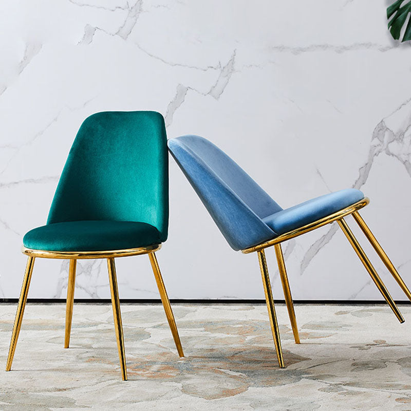 Velvet Scandinavian Dining Room Side Chair Parsons Matte Finish Dining Chair Clearhalo ' kitchen&dining_furn' 'Dining Chairs' 'Dining Tables & Seating' 'dining_chair' 'furn' 'furn_dining_chair' 'Furniture' 'furniture_dining_chair' 'Kitchen & Dining Furniture' 'kitchen' 4096762