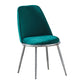Velvet Scandinavian Dining Room Side Chair Parsons Matte Finish Dining Chair Blackish Green 1 Piece Silver Clearhalo ' kitchen&dining_furn' 'Dining Chairs' 'Dining Tables & Seating' 'dining_chair' 'furn' 'furn_dining_chair' 'Furniture' 'furniture_dining_chair' 'Kitchen & Dining Furniture' 'kitchen' 4096775