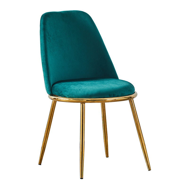 Velvet Scandinavian Dining Room Side Chair Parsons Matte Finish Dining Chair Blackish Green 1 Piece Brass Gold Clearhalo ' kitchen&dining_furn' 'Dining Chairs' 'Dining Tables & Seating' 'dining_chair' 'furn' 'furn_dining_chair' 'Furniture' 'furniture_dining_chair' 'Kitchen & Dining Furniture' 'kitchen' 4096789