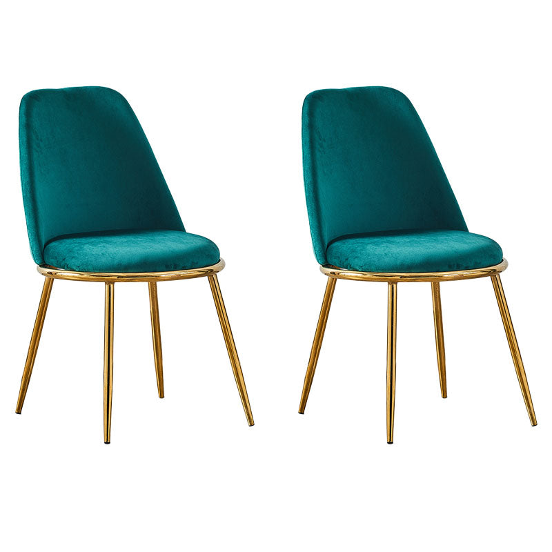 Velvet Scandinavian Dining Room Side Chair Parsons Matte Finish Dining Chair Blackish Green 2 Piece Set Brass Gold Clearhalo ' kitchen&dining_furn' 'Dining Chairs' 'Dining Tables & Seating' 'dining_chair' 'furn' 'furn_dining_chair' 'Furniture' 'furniture_dining_chair' 'Kitchen & Dining Furniture' 'kitchen' 4096790