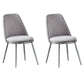 Velvet Scandinavian Dining Room Side Chair Parsons Matte Finish Dining Chair Light Gray 2 Piece Set Silver Clearhalo ' kitchen&dining_furn' 'Dining Chairs' 'Dining Tables & Seating' 'dining_chair' 'furn' 'furn_dining_chair' 'Furniture' 'furniture_dining_chair' 'Kitchen & Dining Furniture' 'kitchen' 4096793