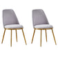 Velvet Scandinavian Dining Room Side Chair Parsons Matte Finish Dining Chair Light Gray 2 Piece Set Brass Gold Clearhalo ' kitchen&dining_furn' 'Dining Chairs' 'Dining Tables & Seating' 'dining_chair' 'furn' 'furn_dining_chair' 'Furniture' 'furniture_dining_chair' 'Kitchen & Dining Furniture' 'kitchen' 4096802