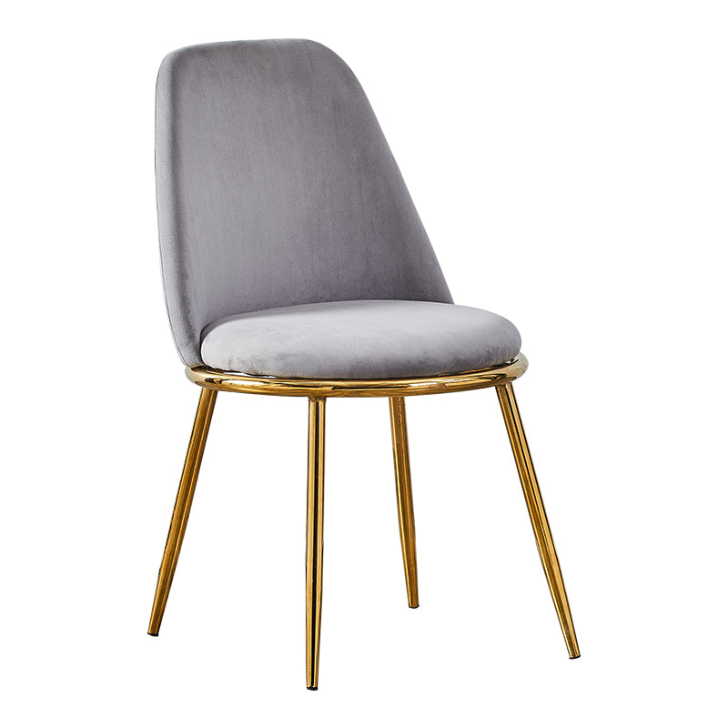 Velvet Scandinavian Dining Room Side Chair Parsons Matte Finish Dining Chair Dark Gray 1 Piece Brass Gold Clearhalo ' kitchen&dining_furn' 'Dining Chairs' 'Dining Tables & Seating' 'dining_chair' 'furn' 'furn_dining_chair' 'Furniture' 'furniture_dining_chair' 'Kitchen & Dining Furniture' 'kitchen' 4096807