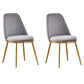 Velvet Scandinavian Dining Room Side Chair Parsons Matte Finish Dining Chair Dark Gray 2 Piece Set Brass Gold Clearhalo ' kitchen&dining_furn' 'Dining Chairs' 'Dining Tables & Seating' 'dining_chair' 'furn' 'furn_dining_chair' 'Furniture' 'furniture_dining_chair' 'Kitchen & Dining Furniture' 'kitchen' 4096808