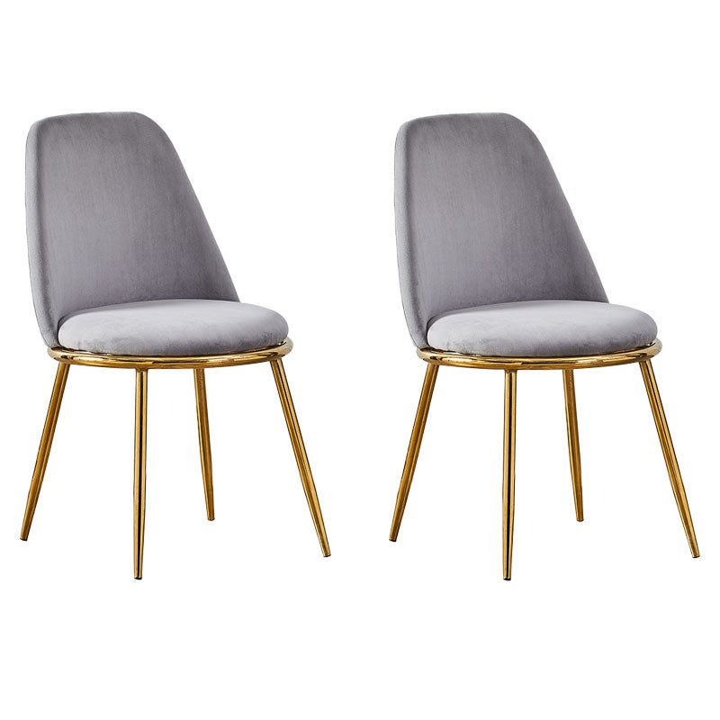 Velvet Scandinavian Dining Room Side Chair Parsons Matte Finish Dining Chair Dark Gray 2 Piece Set Brass Gold Clearhalo ' kitchen&dining_furn' 'Dining Chairs' 'Dining Tables & Seating' 'dining_chair' 'furn' 'furn_dining_chair' 'Furniture' 'furniture_dining_chair' 'Kitchen & Dining Furniture' 'kitchen' 4096808