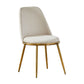 Velvet Scandinavian Dining Room Side Chair Parsons Matte Finish Dining Chair Off-White 1 Piece Brass Gold Clearhalo ' kitchen&dining_furn' 'Dining Chairs' 'Dining Tables & Seating' 'dining_chair' 'furn' 'furn_dining_chair' 'Furniture' 'furniture_dining_chair' 'Kitchen & Dining Furniture' 'kitchen' 4096816