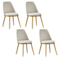 Velvet Scandinavian Dining Room Side Chair Parsons Matte Finish Dining Chair Off-White 4 Piece Set Brass Gold Clearhalo ' kitchen&dining_furn' 'Dining Chairs' 'Dining Tables & Seating' 'dining_chair' 'furn' 'furn_dining_chair' 'Furniture' 'furniture_dining_chair' 'Kitchen & Dining Furniture' 'kitchen' 4096818