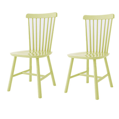 Indoor Scandinavian Side Chair Wood Upholstered Windsor Back Dining Room Chair (Set of 2) Yellow Clearhalo ' kitchen&dining_furn' 'Dining Chairs' 'Dining Tables & Seating' 'dining_chair' 'furn' 'furn_dining_chair' 'Furniture' 'furniture_dining_chair' 'Kitchen & Dining Furniture' 'kitchen' 4096824