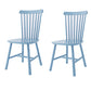 Indoor Scandinavian Side Chair Wood Upholstered Windsor Back Dining Room Chair (Set of 2) Blue Clearhalo ' kitchen&dining_furn' 'Dining Chairs' 'Dining Tables & Seating' 'dining_chair' 'furn' 'furn_dining_chair' 'Furniture' 'furniture_dining_chair' 'Kitchen & Dining Furniture' 'kitchen' 4096827