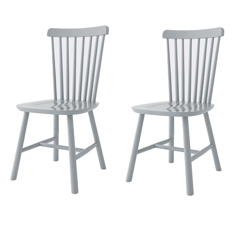 Indoor Scandinavian Side Chair Wood Upholstered Windsor Back Dining Room Chair (Set of 2) Grey Clearhalo ' kitchen&dining_furn' 'Dining Chairs' 'Dining Tables & Seating' 'dining_chair' 'furn' 'furn_dining_chair' 'Furniture' 'furniture_dining_chair' 'Kitchen & Dining Furniture' 'kitchen' 4096833