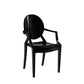 Nordic Style Plastic Dining Armchair Open Back Dining Side Chair for Home Use Black 1 Piece Clearhalo ' kitchen&dining_furn' 'Dining Chairs' 'Dining Tables & Seating' 'dining_chair' 'furn' 'furn_dining_chair' 'Furniture' 'furniture_dining_chair' 'Kitchen & Dining Furniture' 'kitchen' 4096842