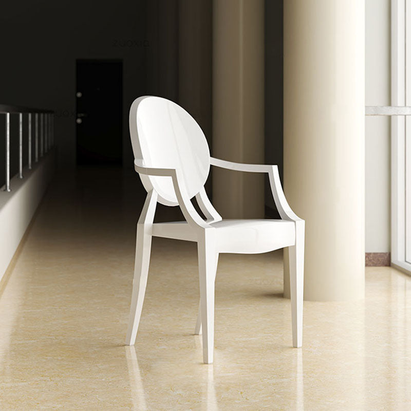 Nordic Style Plastic Dining Armchair Open Back Dining Side Chair for Home Use Clearhalo ' kitchen&dining_furn' 'Dining Chairs' 'Dining Tables & Seating' 'dining_chair' 'furn' 'furn_dining_chair' 'Furniture' 'furniture_dining_chair' 'Kitchen & Dining Furniture' 'kitchen' 4096843