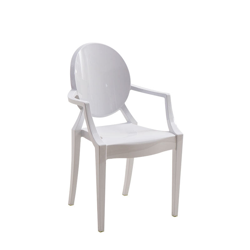 Nordic Style Plastic Dining Armchair Open Back Dining Side Chair for Home Use Clearhalo ' kitchen&dining_furn' 'Dining Chairs' 'Dining Tables & Seating' 'dining_chair' 'furn' 'furn_dining_chair' 'Furniture' 'furniture_dining_chair' 'Kitchen & Dining Furniture' 'kitchen' 4096845