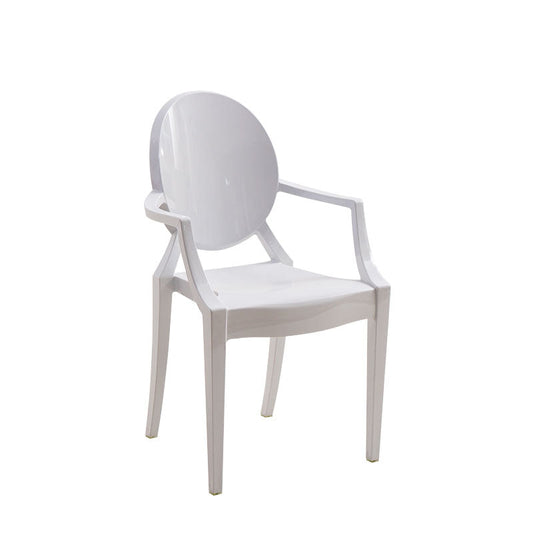 Nordic Style Plastic Dining Armchair Open Back Dining Side Chair for Home Use Clearhalo ' kitchen&dining_furn' 'Dining Chairs' 'Dining Tables & Seating' 'dining_chair' 'furn' 'furn_dining_chair' 'Furniture' 'furniture_dining_chair' 'Kitchen & Dining Furniture' 'kitchen' 4096845