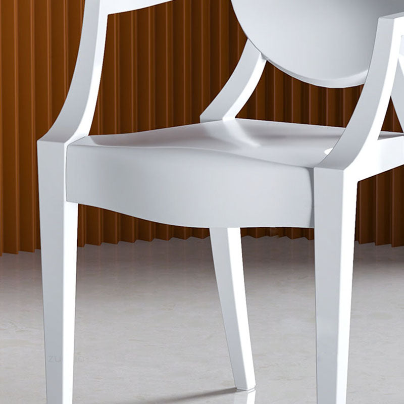 Nordic Style Plastic Dining Armchair Open Back Dining Side Chair for Home Use Clearhalo ' kitchen&dining_furn' 'Dining Chairs' 'Dining Tables & Seating' 'dining_chair' 'furn' 'furn_dining_chair' 'Furniture' 'furniture_dining_chair' 'Kitchen & Dining Furniture' 'kitchen' 4096847