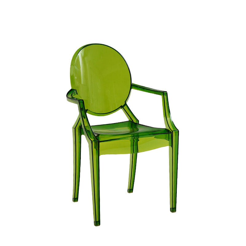 Nordic Style Plastic Dining Armchair Open Back Dining Side Chair for Home Use Green 1 Piece Clearhalo ' kitchen&dining_furn' 'Dining Chairs' 'Dining Tables & Seating' 'dining_chair' 'furn' 'furn_dining_chair' 'Furniture' 'furniture_dining_chair' 'Kitchen & Dining Furniture' 'kitchen' 4096848
